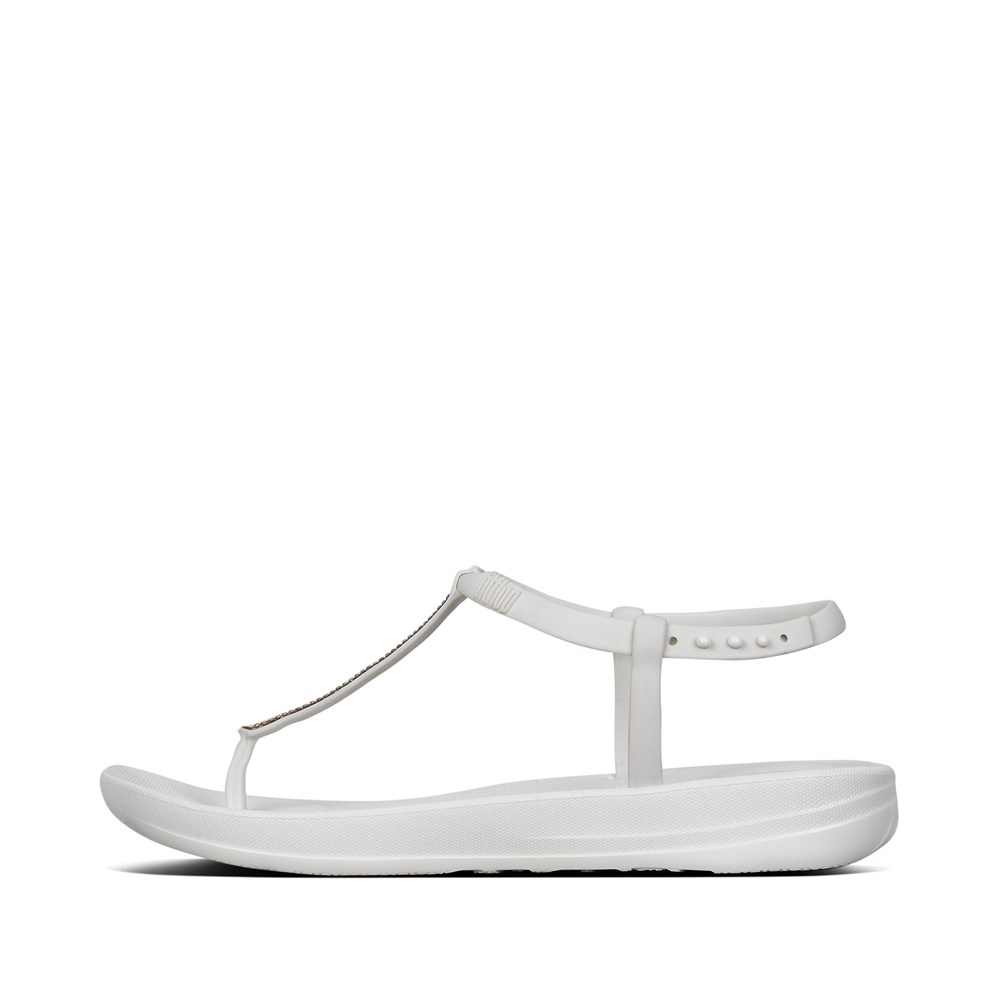 Fitflop Womens Sandals White - Iqushion Splash Sparkle Back-strap - SC3481056